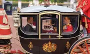 Crown Regalia Departs Buckingham Palace for State Opening of Parliament
