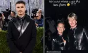 David Beckham Jokes Romeo Copied His Iconic 90s Leather Look for Met Gala Debut