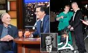 Dick Cavett makes first public appearance since 2020 at Colbert's final show party