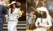 Dua Lipa Weds Callum Turner in Bianca Jagger-Inspired Schiaparelli Suit