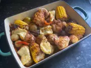 Easy Peri Peri Chicken and Halloumi Traybake Recipe for Midweek Dinners