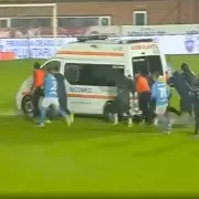 Footballers Push Ambulance Across Muddy Pitch to Help Injured Teammate