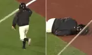 Giants Ball Woman's Humiliating Fall Steals Show at Oracle Park