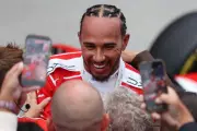 Hamilton Overjoyed After 'Hunting' Verstappen for Best Ferrari Result