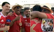 Ian Wright Goes 'Full Salt Bae' as He Joins Arsenal's Title Celebrations