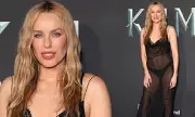 Jessica McNamee Stuns in Sheer Black Gown at Mortal Kombat II Premiere