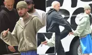 Justin Bieber Holds Bodyguard's Hand During Bagel Run in West Hollywood