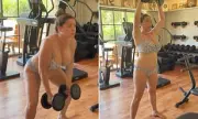 Kelly Brook Shares Clever Way to Keep Cool in Gym on Holiday
