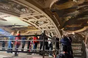 Klimt Ceiling Paintings Now Viewable on Daily Scaffolding Tours in Vienna Theater