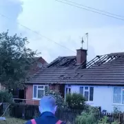 Lightning Strike Sets UK Bungalow Roof Ablaze in Leicestershire Village