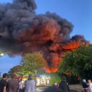 Major Fire Engulfs Former Suffolk School, Building Collapses Overnight