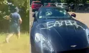 Masked Vandal Targets Ex-Boyfriend's Aston Martin with 'Cheater' Graffiti