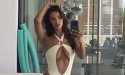Maya Jama Stuns in Daring White Cut Out Swimsuit After Rúben Dias Split