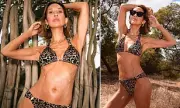 Myleene Klass Wows in Leopard Print Bikini for Freemans Swimwear Campaign
