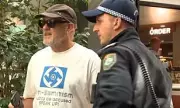 Police Move Man Wearing Swastika T-Shirt Near Bondi Royal Commission