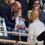 Prince William Jokes with Pep Guardiola After FA Cup Final Victory
