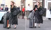 Princess Beatrice Spotted Loading Louis Vuitton Luggage into London Taxi