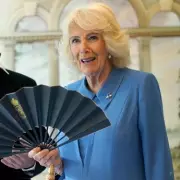 Queen Camilla Receives Coronation Fan, Calls It 'Beautiful'