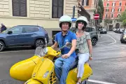 Roman Holiday Recreated: Vespa Tour of Italy's Capital Ahead of 80th Birthday
