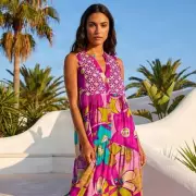 Roman's 'Very Forgiving' No-Iron Maxi Dress Ideal for Holidays and Weddings
