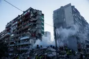 Russian Missile Attack Destroys Kyiv Apartment Building: Photo Gallery