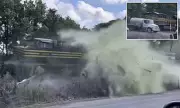 Septic Truck Shattered by Train in Virginia, Driver Hospitalized