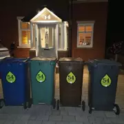 Tear-Shaped Bin Stickers Honor Man Who Died by Suicide