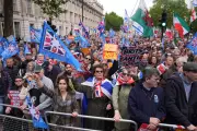 Thousands protest antisemitism outside Downing Street amid security fears