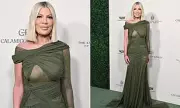 Tori Spelling Dares in Sheer Mesh Mummy Dress at Malibu Event