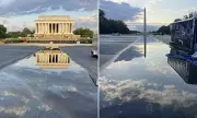 Trump Unveils Reflecting Pool Revamp Ahead of July 4 Celebrations