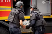 Unexploded Russian Drone with 50kg of Explosives Removed from Ukraine Building