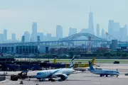 United Airlines Jet Hits Truck and Light Pole at Newark Airport