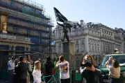 Westminster Council Lets Banksy Flag Statue Stay in London