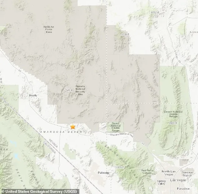 2.8 Magnitude Earthquake Strikes Near Area 51, Fueling Speculation