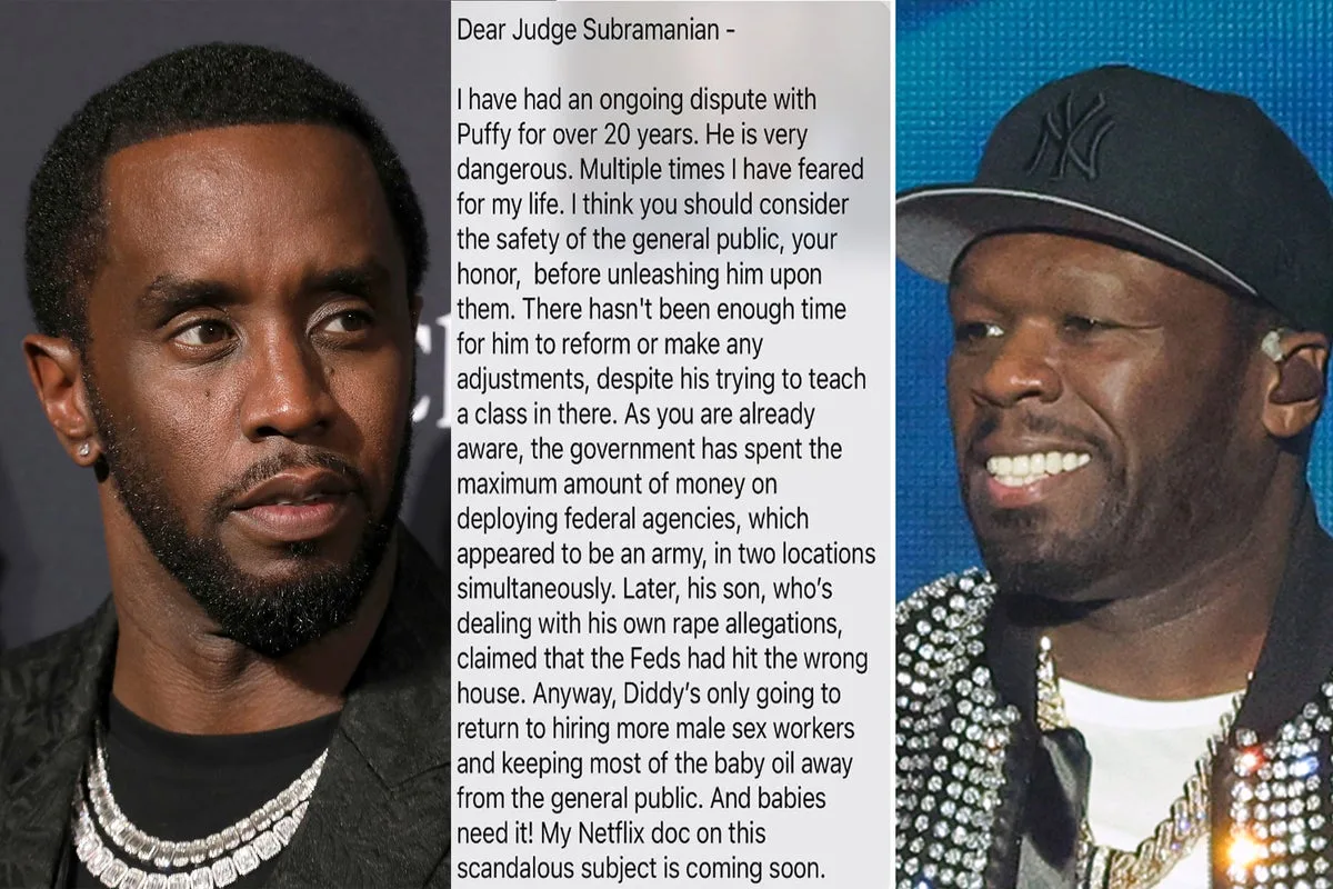 50 Cent Mocks Diddy in Open Letter to Judge Ahead of Sentencing