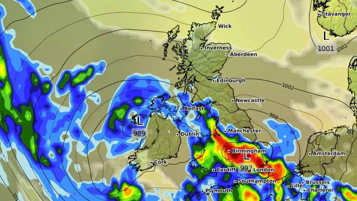 Remnants of Hurricane Erin to Bring Heavy Rain to UK Next Week