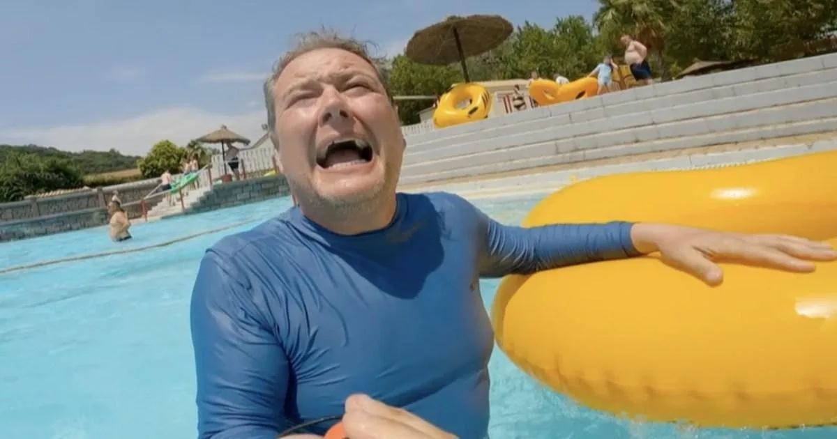 Alan Carr's Waterslide Wipeout Is 2026's Best TV Moment