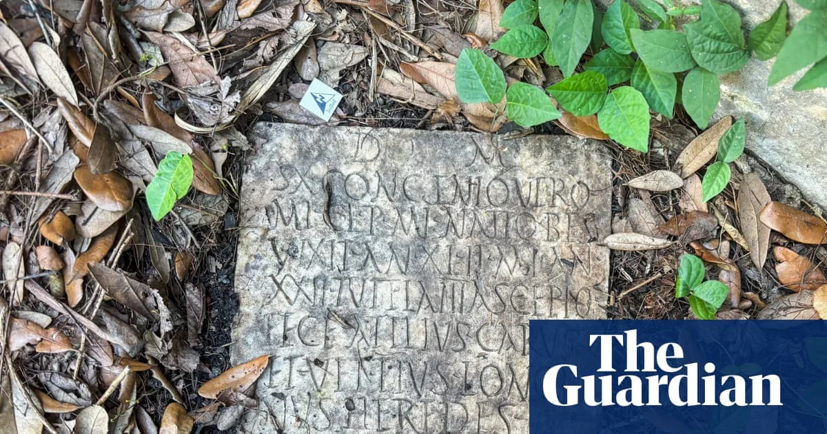 Ancient Roman Headstone Found as Garden Ornament in New Orleans