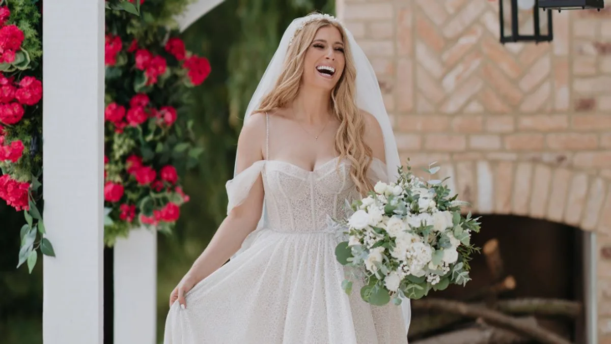 Stacey Solomon 'Overcome with Emotion' During Wedding Dress Fitting at Home with Baby Rose