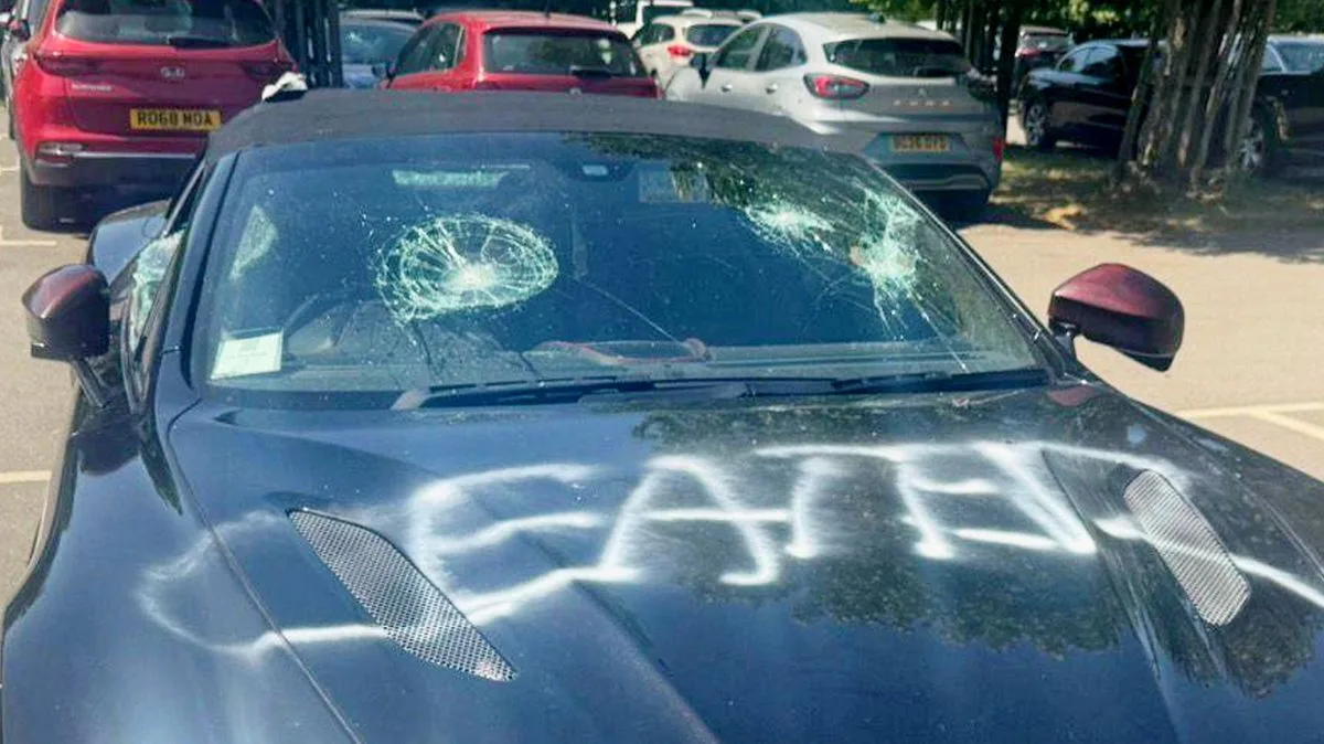 £200k Aston Martin Wrecked at London Golf Club in Cheating Rage