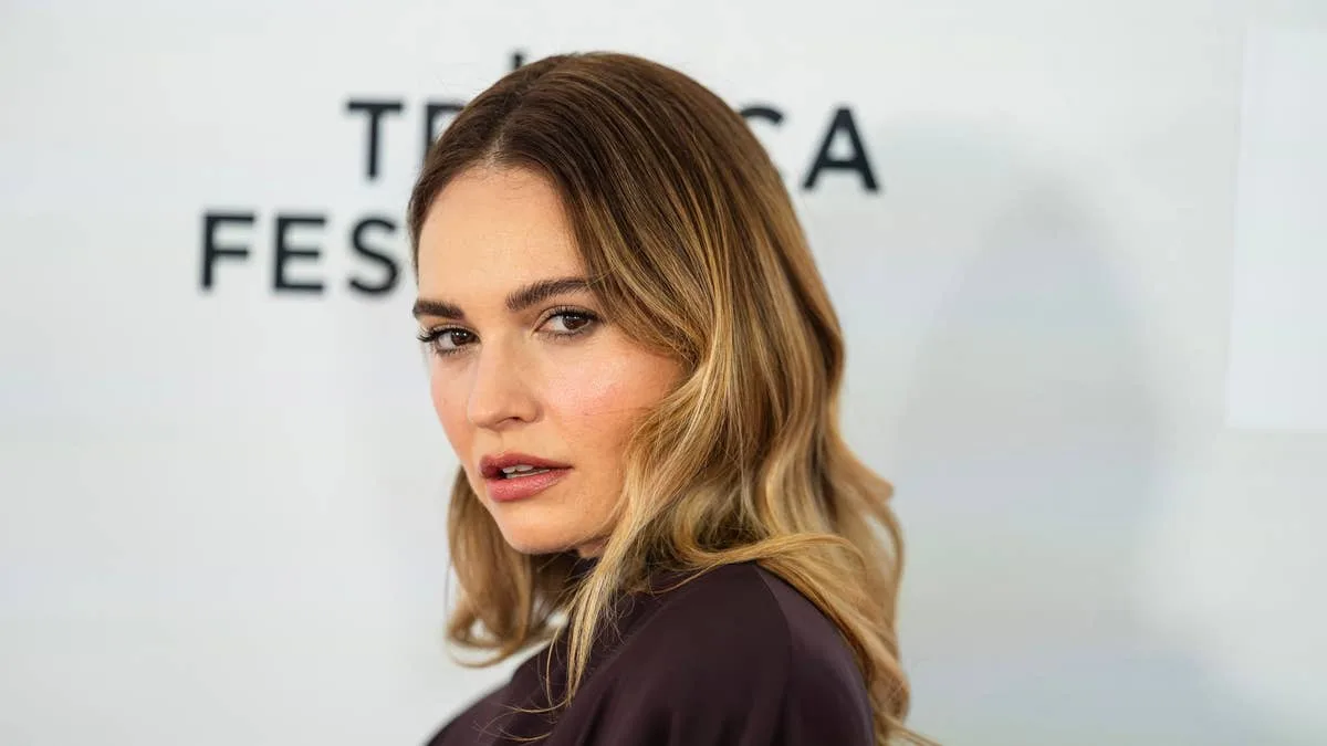 Lily James, 36, stuns in leopard-print bikini during Australian New Year getaway