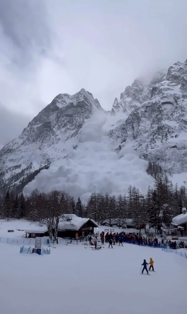 Watch: Moment huge avalanche engulfs skiers as Brit killed in separate collapse