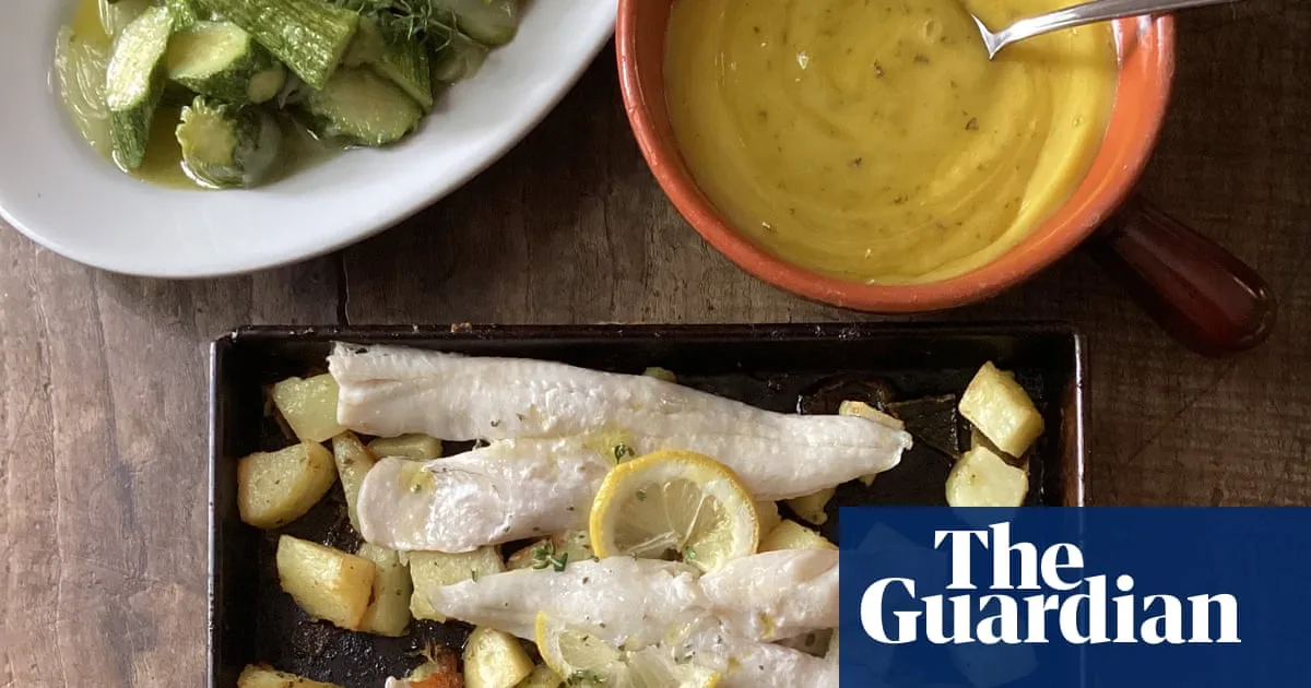 Baked Fish and Potatoes with Oregano Lemon Mayo: A Simple Supper