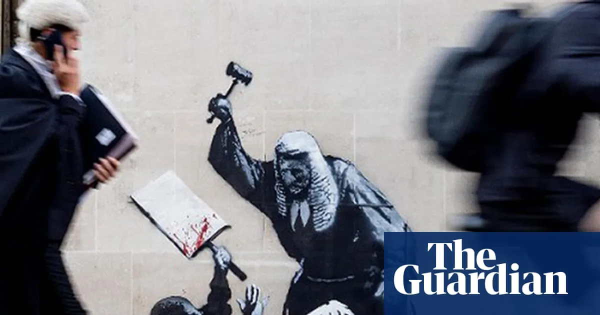 Banksy Artwork at London Court Covered Up by Staff