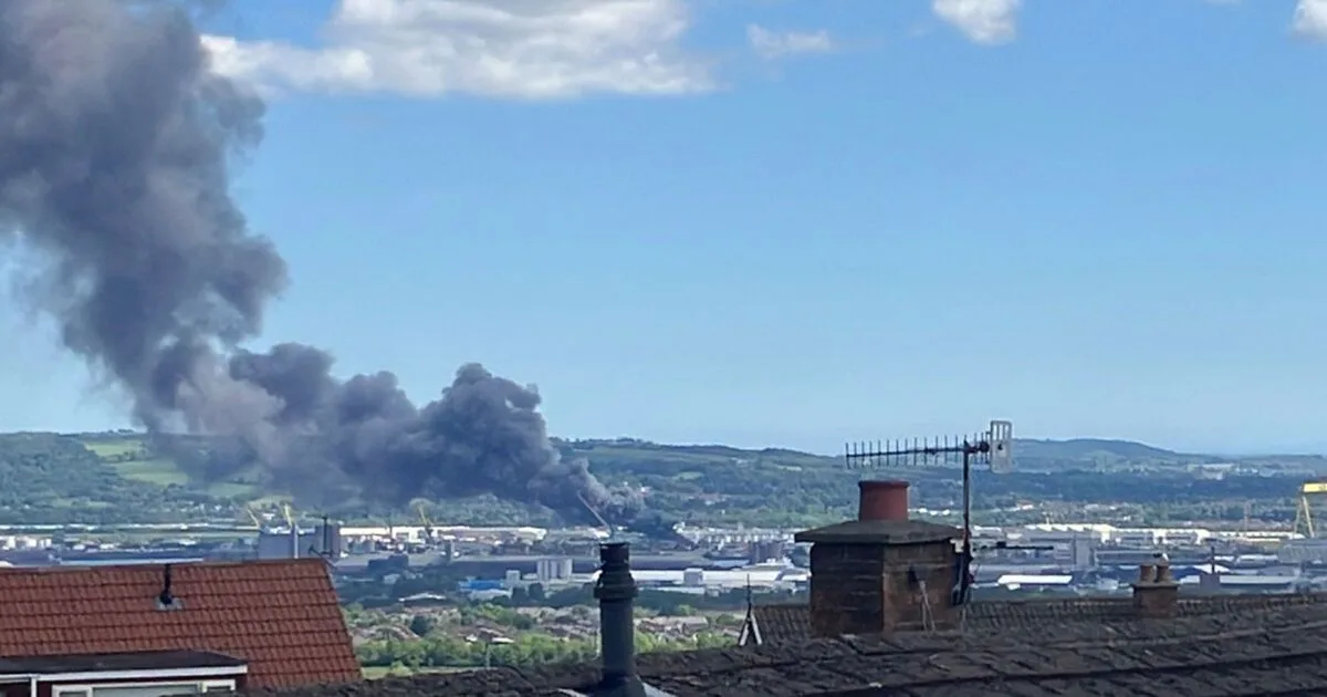 Major Fire Breaks Out at Belfast Recycling Centre, Plume Visible for Miles