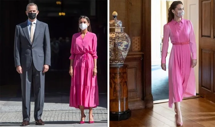 Queen Letizia's Pink Dress Echoes Kate Middleton's Style