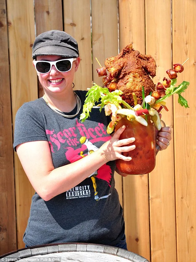 Milwaukee Bar Serves Bloody Mary Topped with Whole Fried Chicken