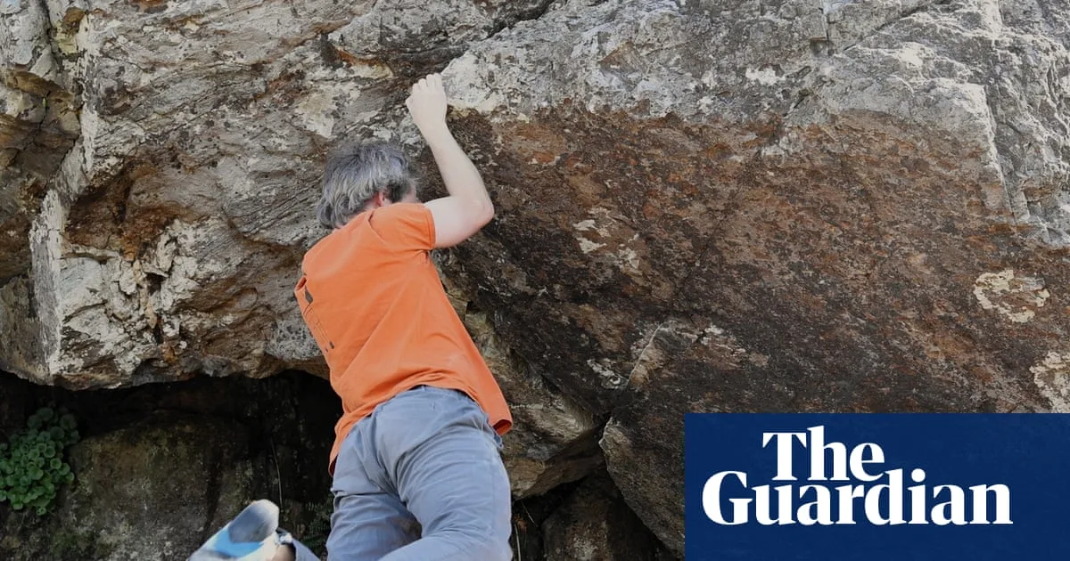 Bouldering Solo On Preseli Hills Volcanic Rock