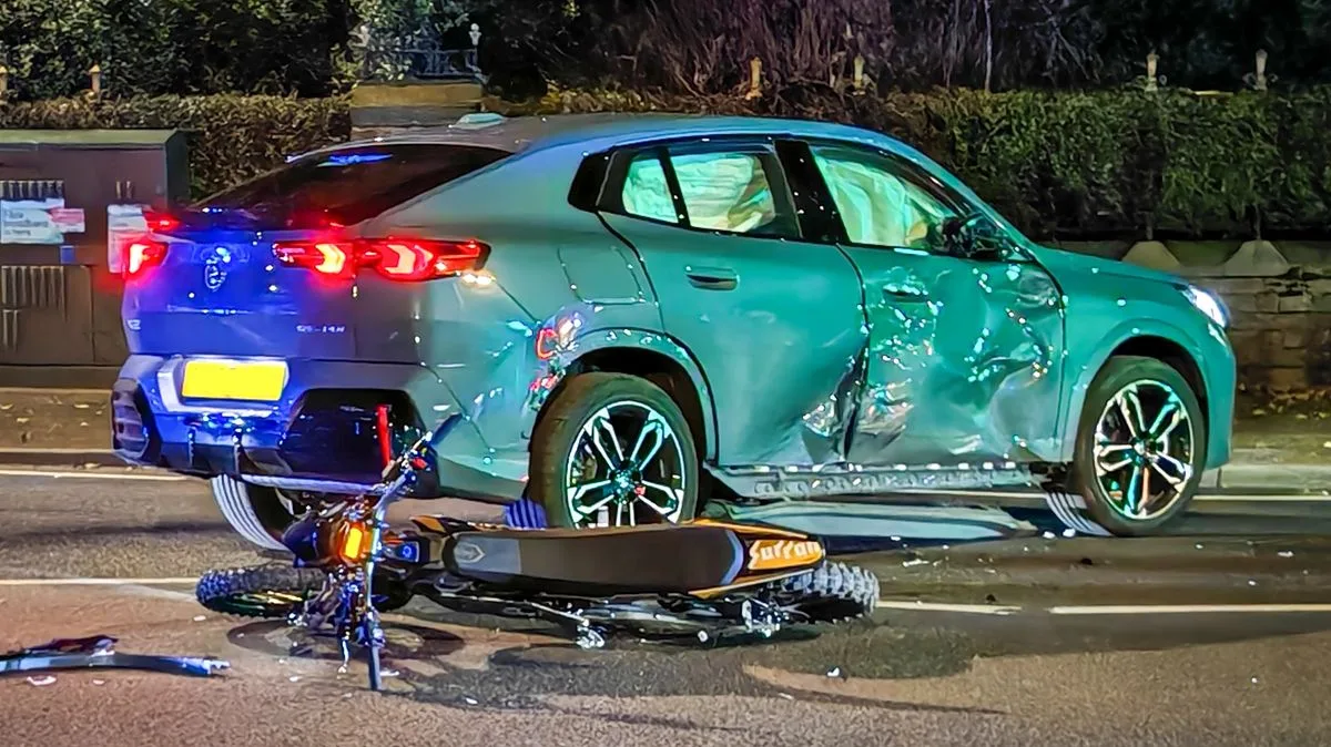 Teen E-Bike Rider Found with Machete and Knife After Crash with Drug Driver