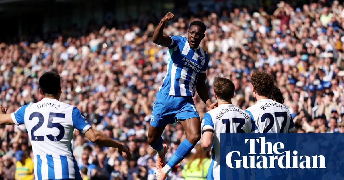 Danny Welbeck double helps Brighton deal blow to Liverpool’s top-five hopes